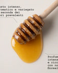 Miele Millefiori artigianale a km zero, 100% italiano - infografica