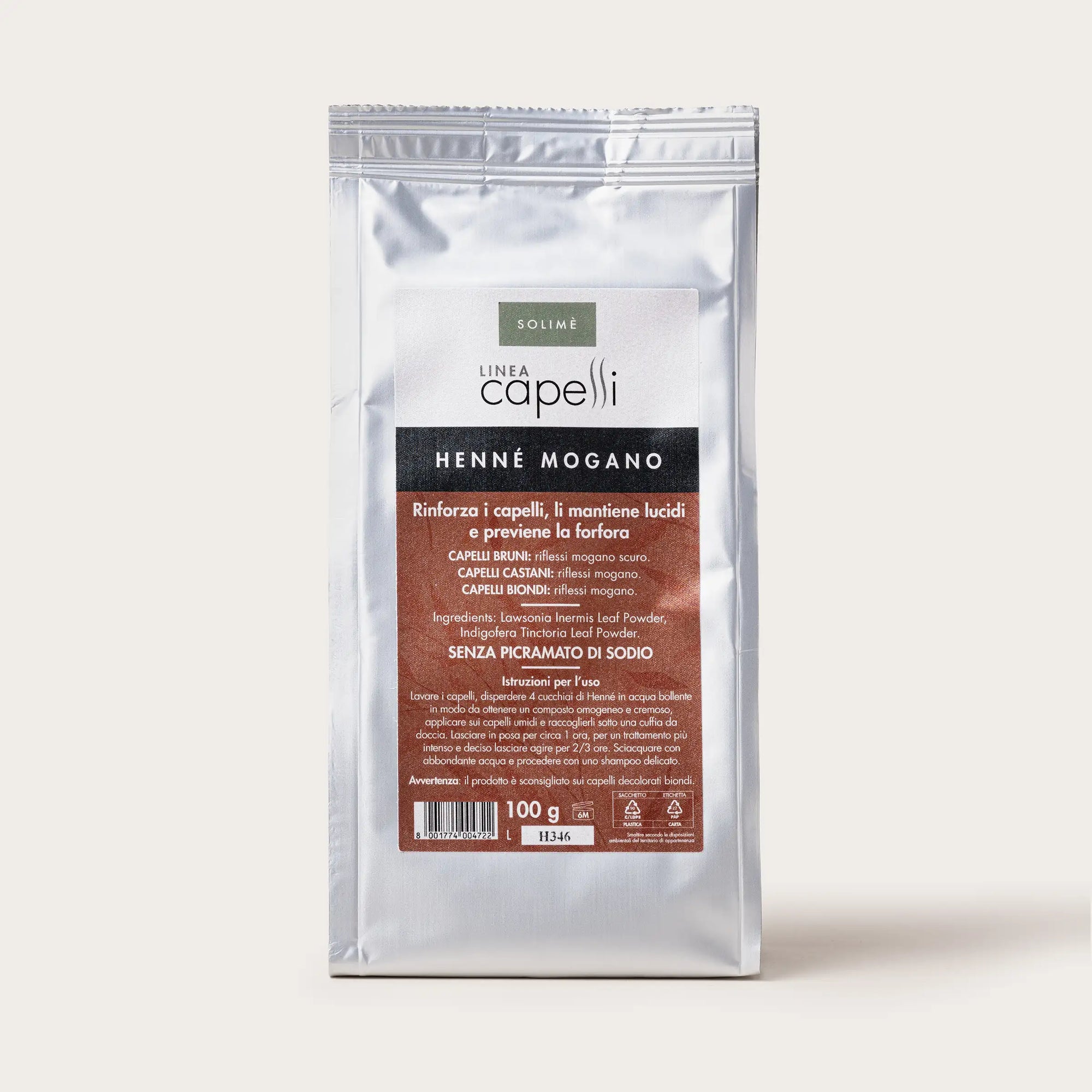 Henné Mogano naturale per capelli in polvere