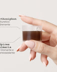 Concentrato liquido naturale per cellulite - infografica misurino