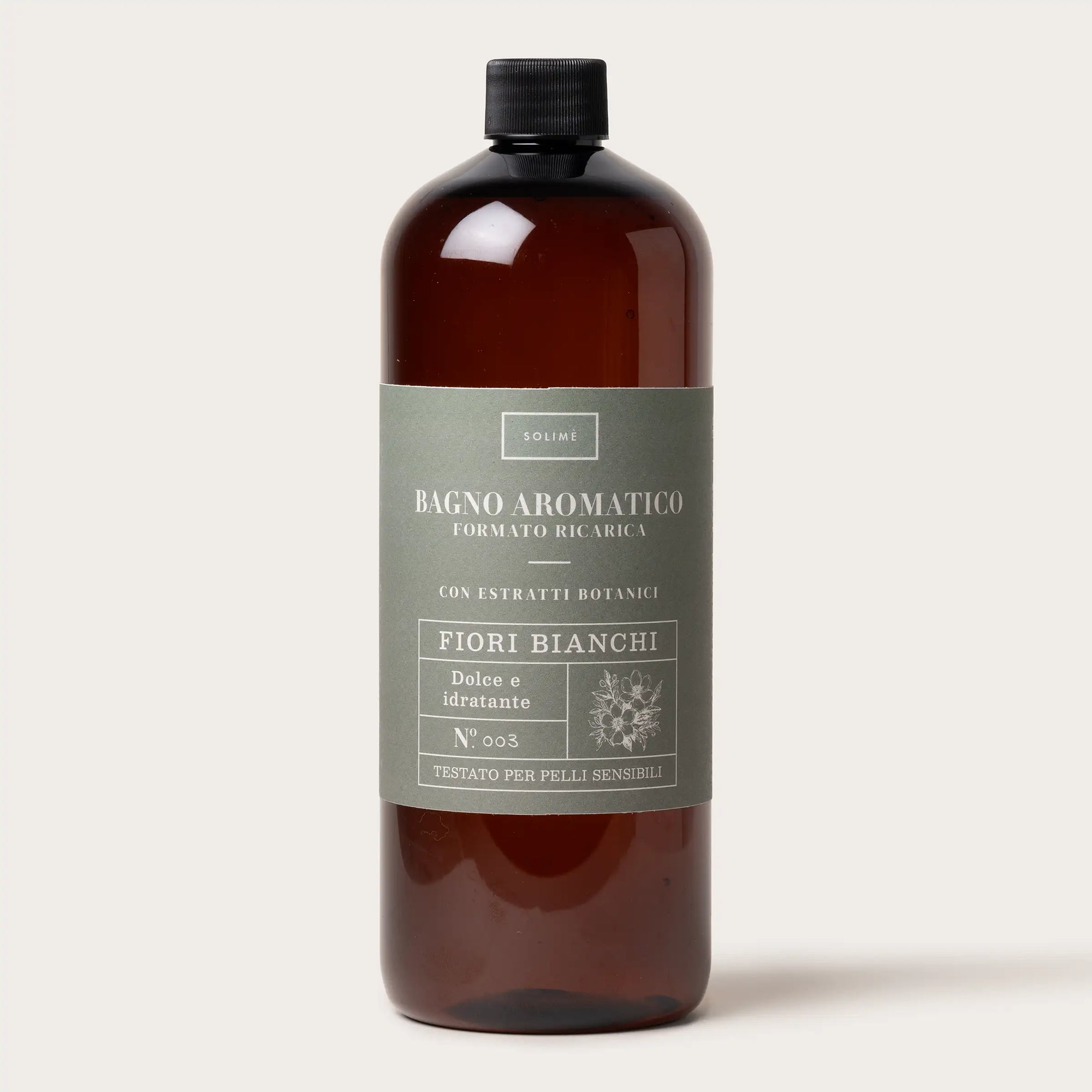 Bagnoschiuma aromatico naturale ai fiori bianchi
