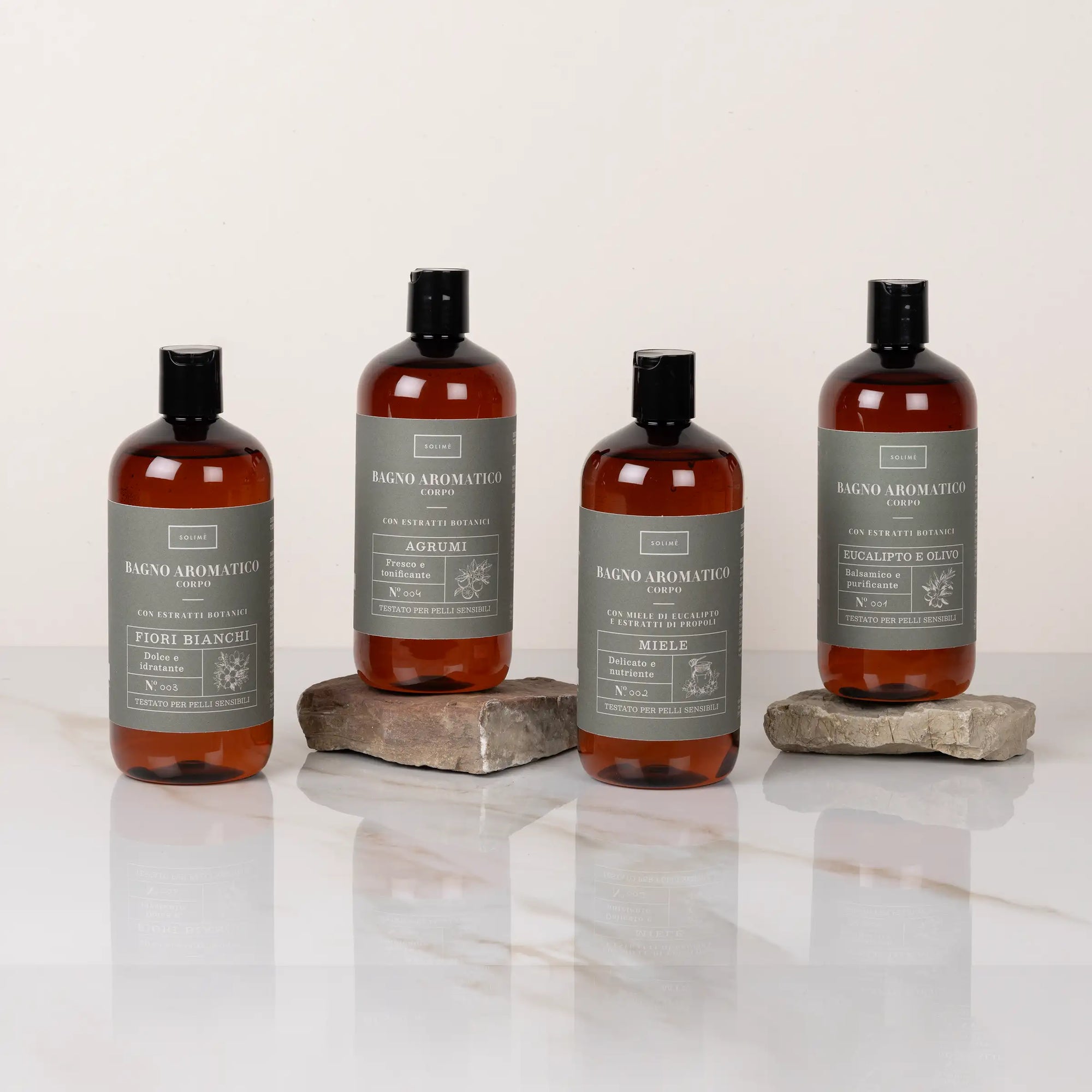 Linea bagnoschiuma aromatici naturali con estratti botanici