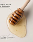 Miele monofloreale di Acacia artigianale a km zero, 100% italiano - infografica