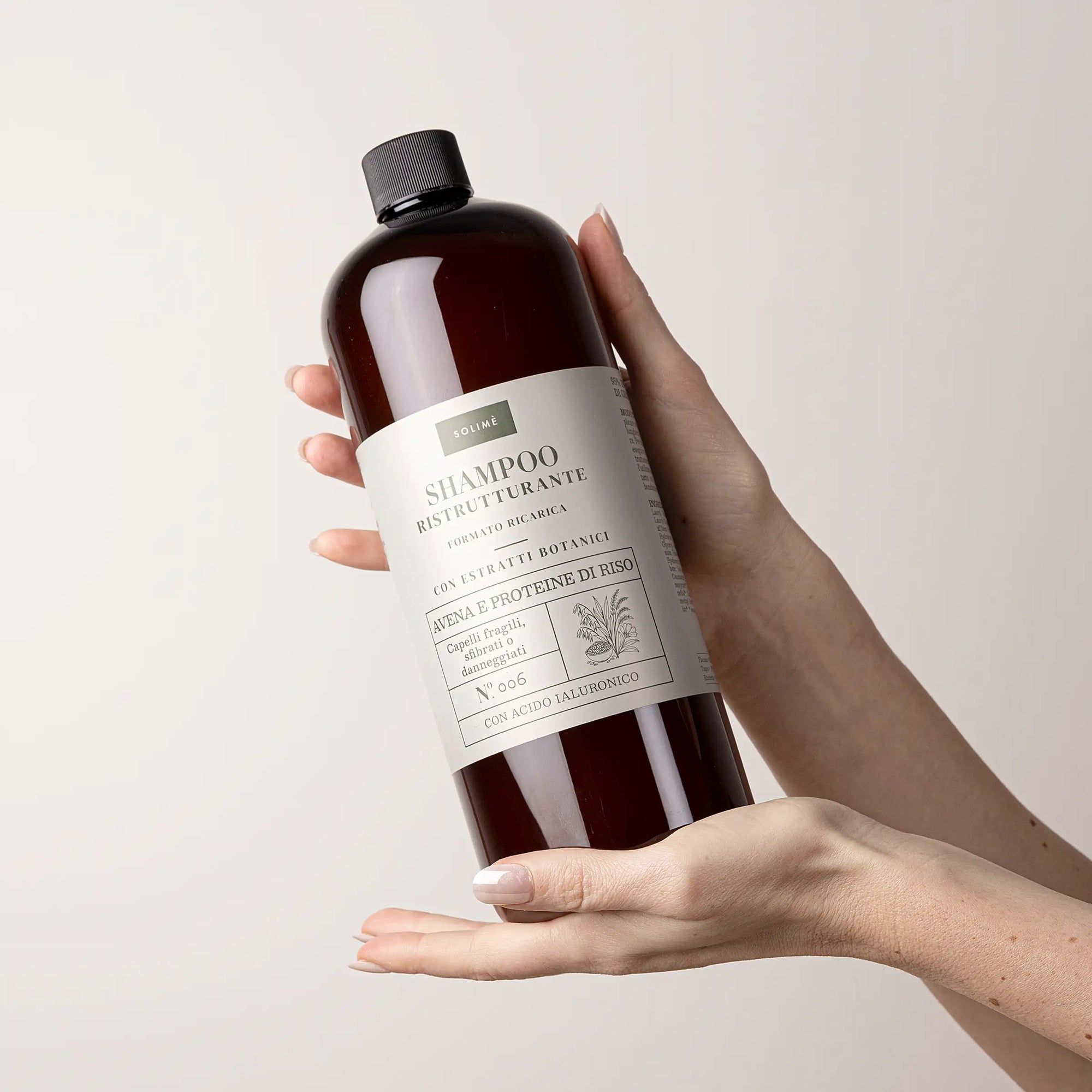 Shampoo ristrutturante Avena e proteine di Riso con estratti naturali