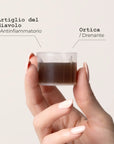 Concentrato liquido naturale per articolazioni - infografica misurino