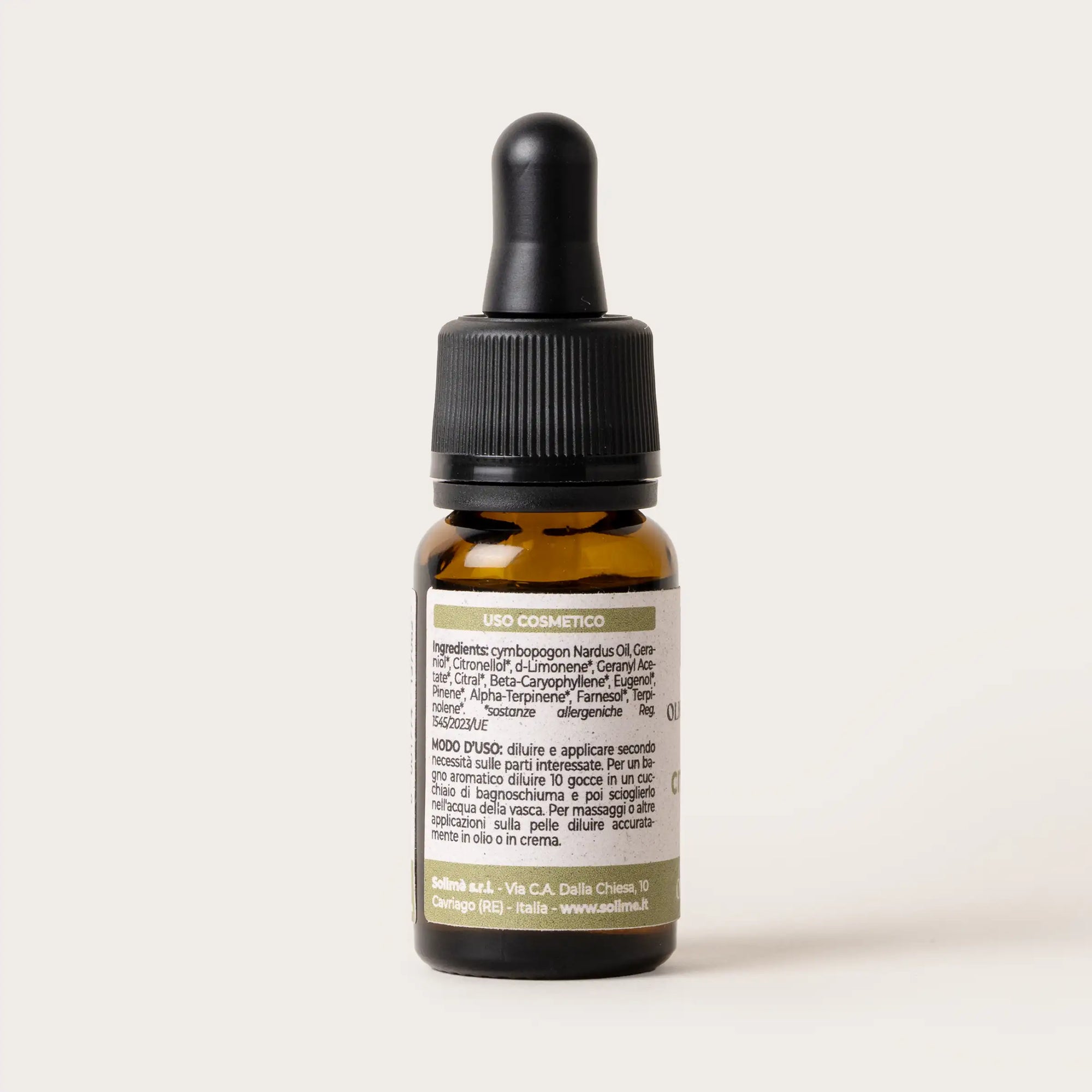 Olio essenziale puro di Citronella 100% naturale - 10 ml - retro