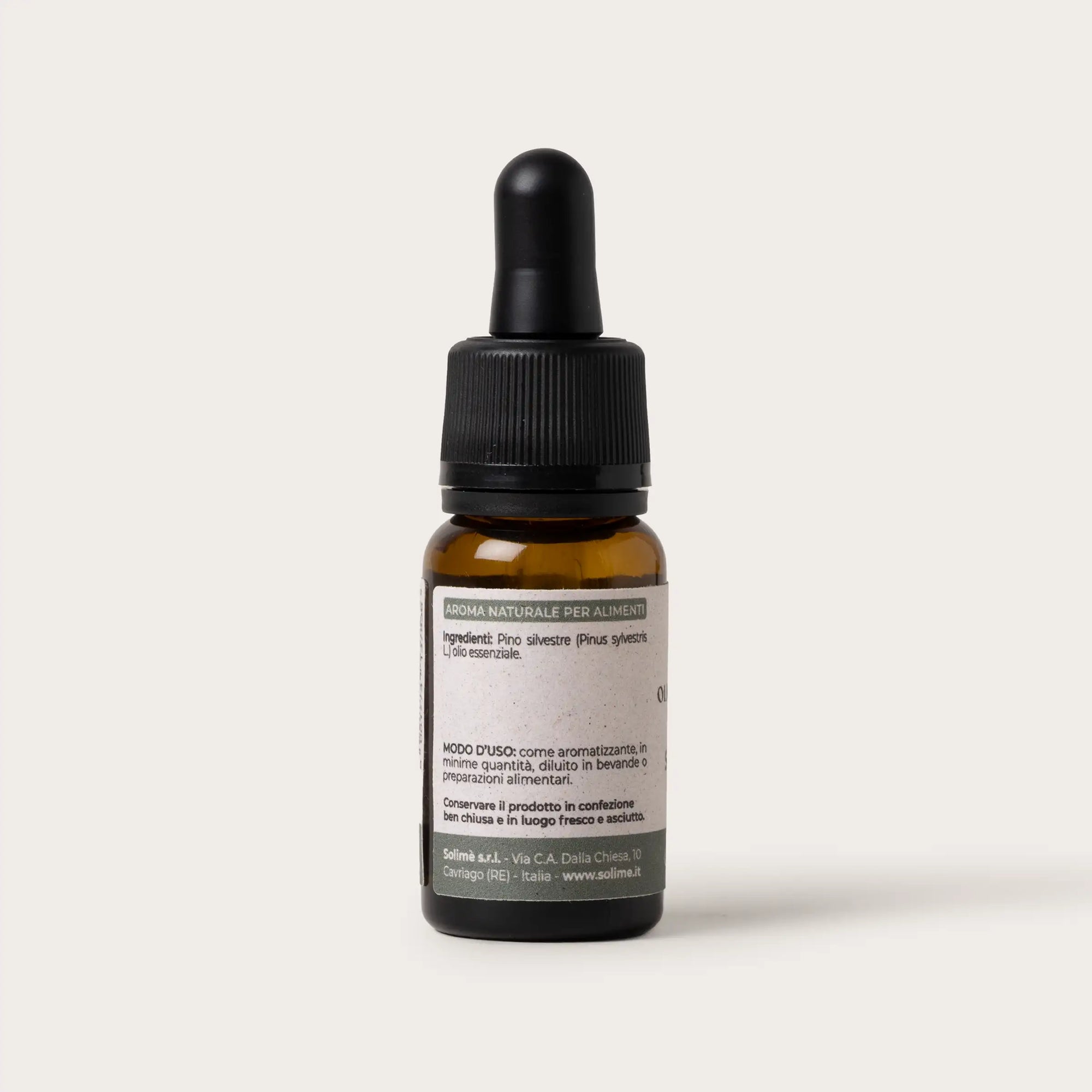 Olio essenziale puro di Pino Silvestre 100% naturale, per alimenti - 10 ml - retro