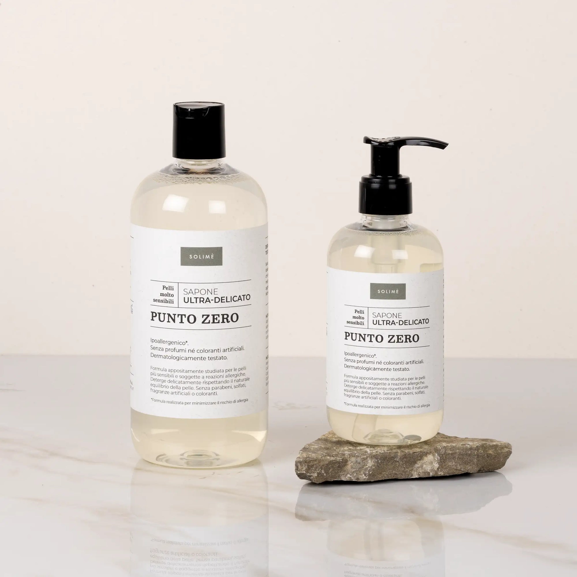 Sapone Punto Zero ultra-delicato, ipoallergenico, dermatologicamente testato e senza profumo