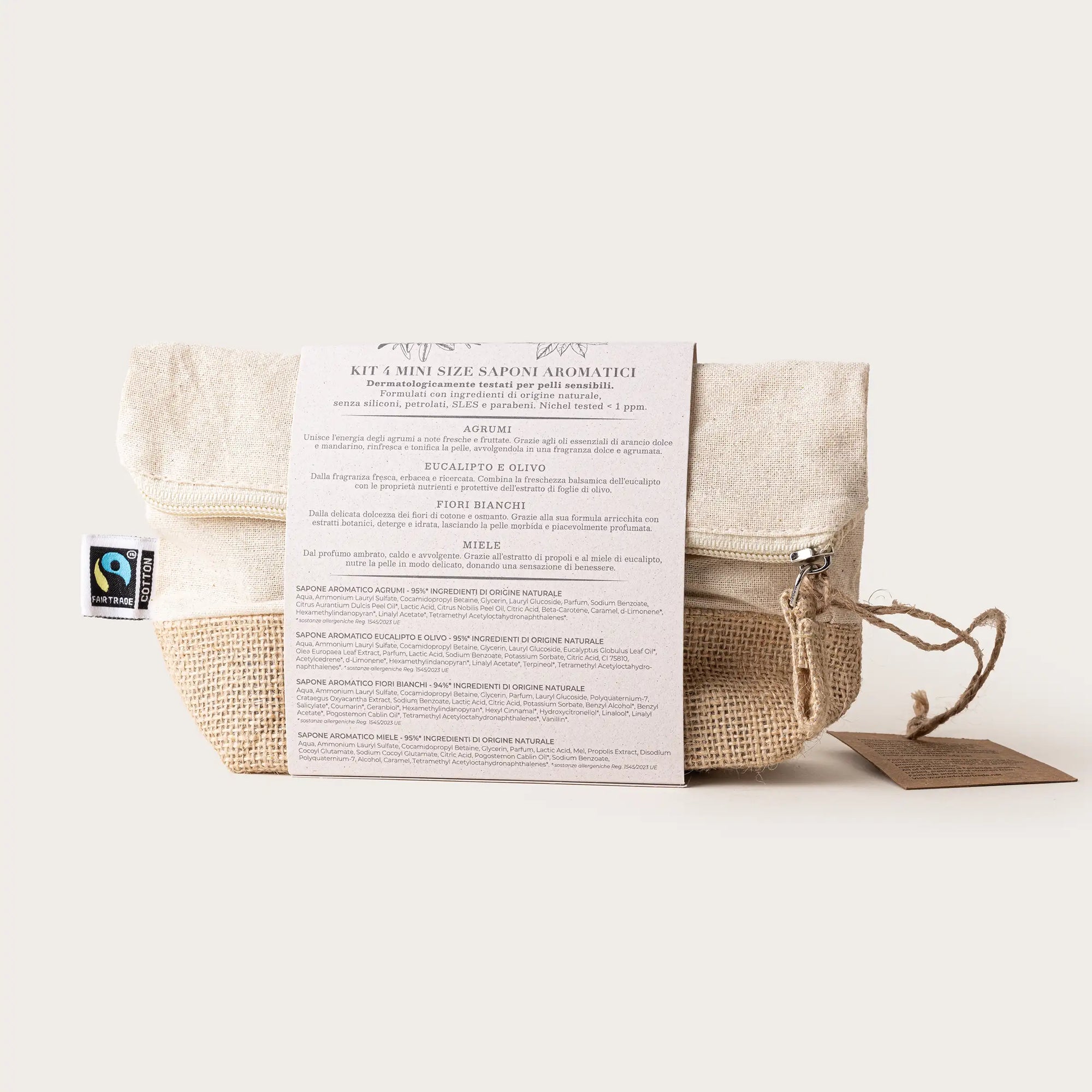 Saponi Aromatici - Kit 4 mini size con Beauty case